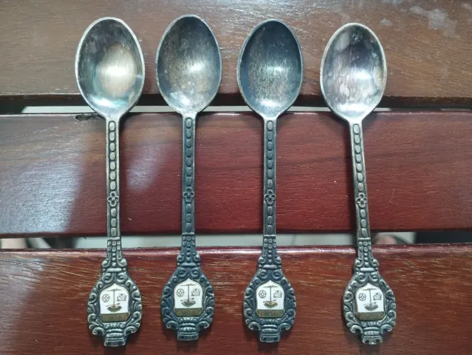 Colher de coleção com brasão antiguidade
