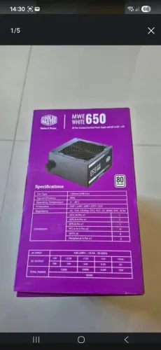 Fonte para computador, 650w. Em perfeito estado.