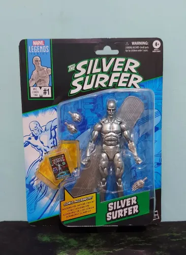Figura Silver Surfer Retro Marvel Legends Lacrado!