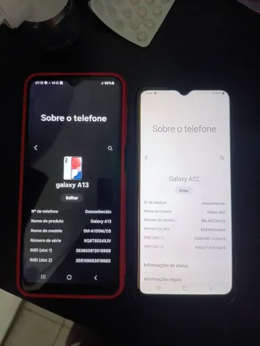Vendo celular A13 e A02