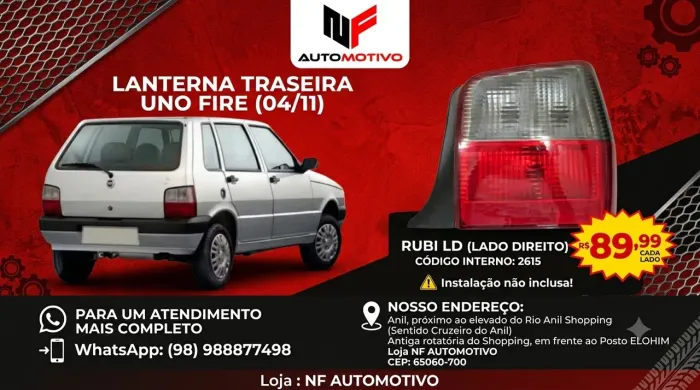 Lanterna traseira uno fire