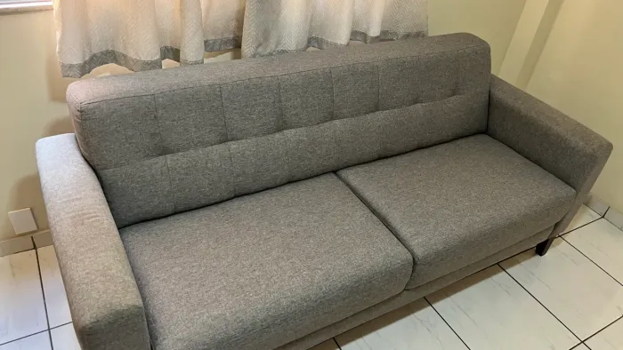 Sofá mola ensacada design super moderno cinza