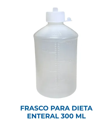 Frasco e equipo para alimentação enteral