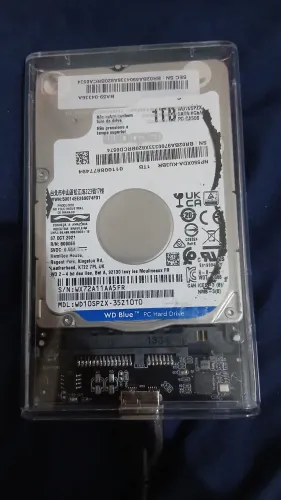 HD 1TB WD + Case para usar externamente