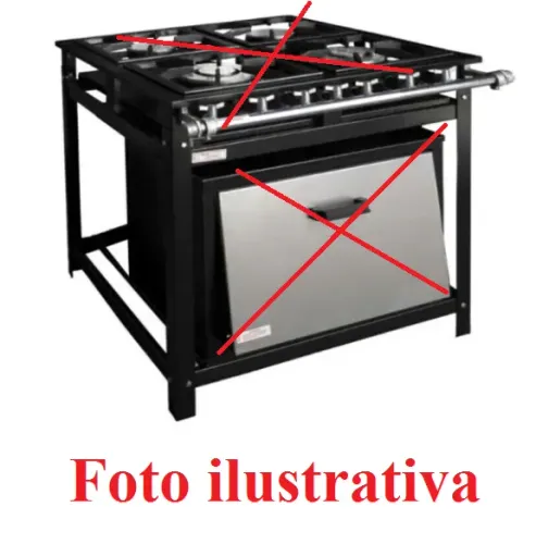 Base para fogão ou forno industrial - em chapa de aço