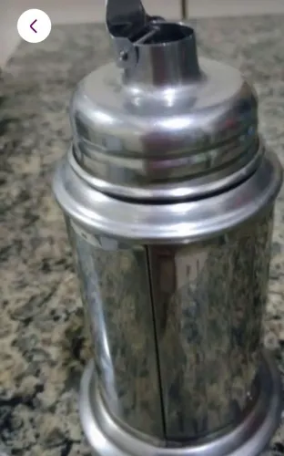 Açucareiro inox antigo