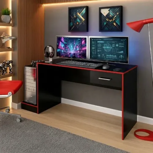 PROMOÇÃO Mesinha gamer preto vermelho