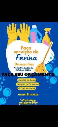 Faço serviço de faxina 
