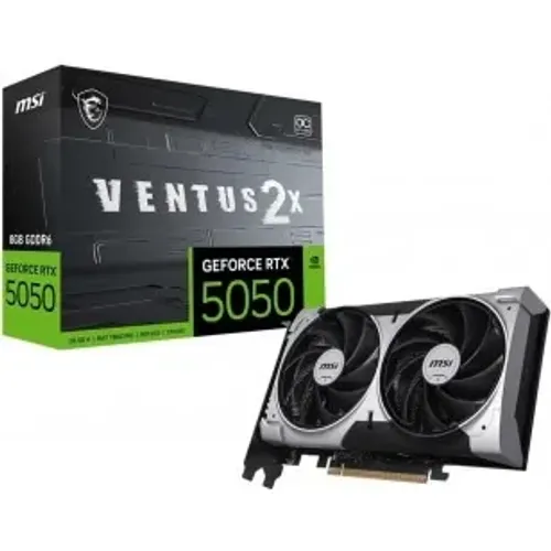 PLACA DE VIDEO RTX 5050 8GB, GDDR6, 128BITS, MSI VENTUS 2X OC, PCI-E 5.0, 3XDP/1XHDMI, 912