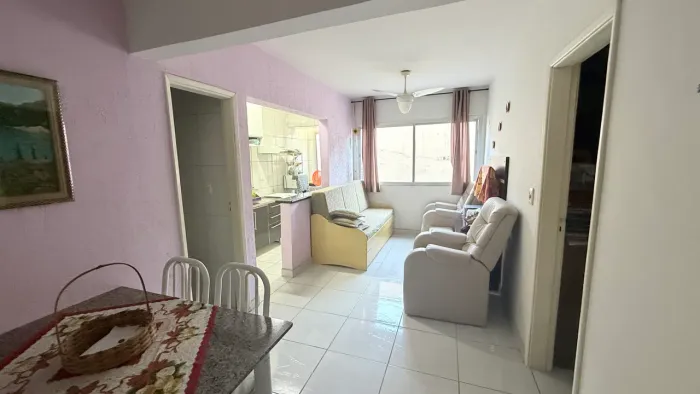 Apartamento 1 dormitorio no condomínio no centro - Ubatuba