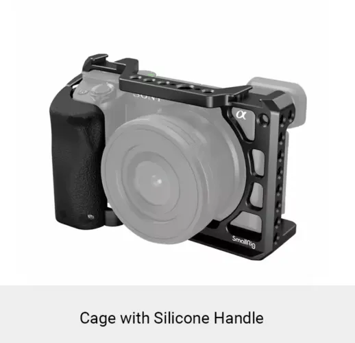 Smallrig Cage para Sony A6400 Com Handle de Silicone