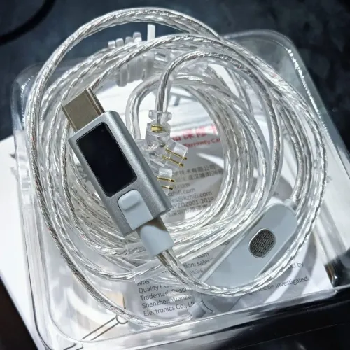 Cabo KZ tipo c com 2 microfones banhado a prata