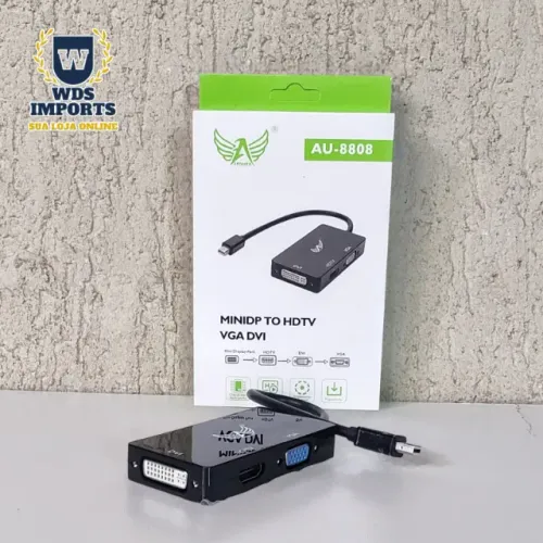 Adaptador Conversor Mini Displayport Para Dvi 24+1, Vga Ou Hdmi 1080p Plug And Play