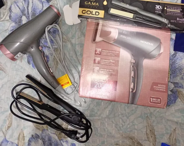 Vendo prancha de cabelo e secador