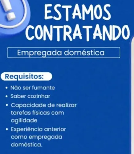 Contrata empregada doméstica 