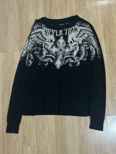 Camiseta Affliction Winged Up Thermal 