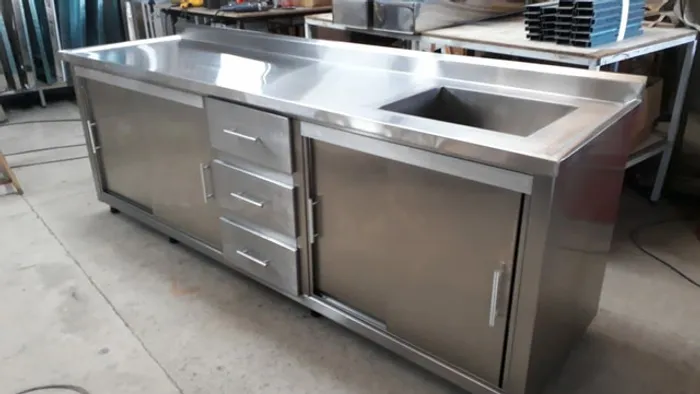 Balcão de Serviço Inox Seco 2,50m Novo Sob Encomenda - Marcos