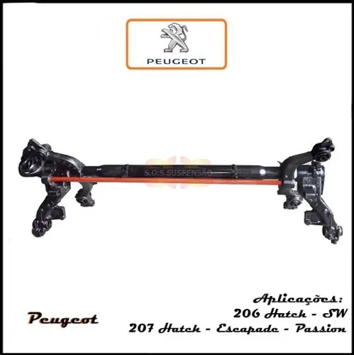 Eixo Traseiro Peugeot Com ABS 206/207/SW/Passion - Rolamento