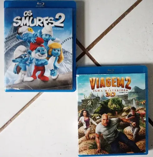 Kit 2 Filmes Blu-ray - Viagem 2, Os Smurfs 2 (Original) - Bluray Lote