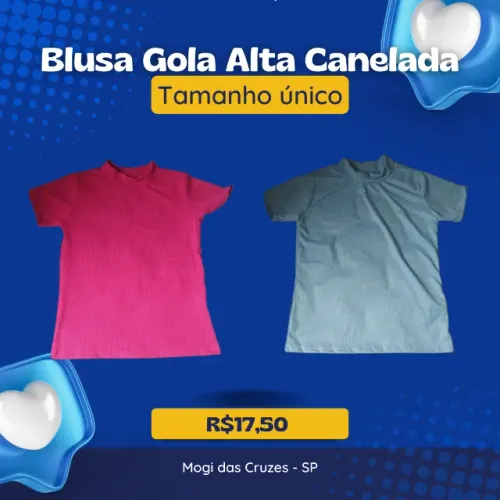 blusa gola alta canelada - Dia das Crianças