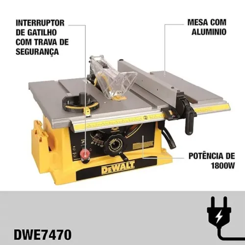 Serra de Mesa 10 Pol. 1800W - DEWALT-DWE7470