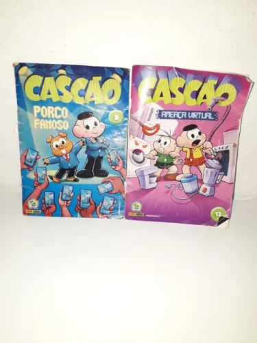 Cascão - Porco Famoso e Ameaça Virtual - Edições 8 e 12 - Mauricio de Sousa