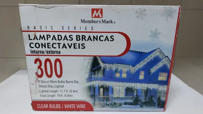Luzes de Natal Brancas 300 Lâmpadas - Member's Mark