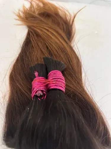 Cabelo humano loiro mel/55 cm