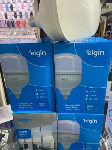Lâmpada 100w 220w elétrica Elgin 