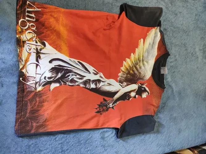 Camiseta Angra Angels Cry anos 90 antiga para colecionadores