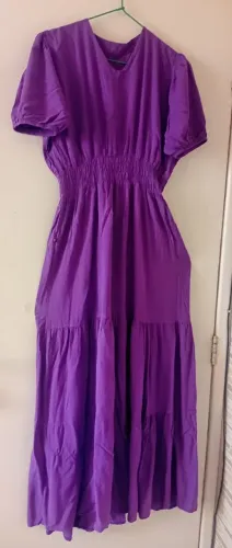 Vestido longo moda evangélica.