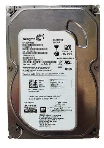 COMBO 2 HDs Seagate Barracuda 500GB SATA III - Oportunidade Única!
