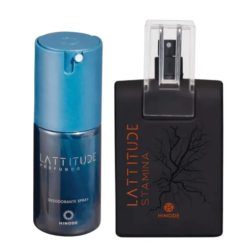 Kit perfume Lattitude stamina e desodorante spray lattitude profundo 