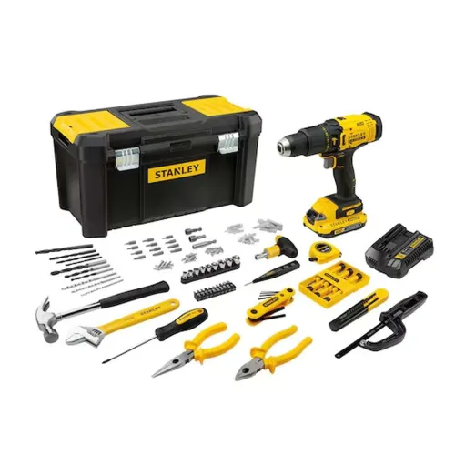 Parafusadeira E Furadeira Impacto 20v Stanley Scd712d1h 1 Bat 1 Carr +119 Acessórios