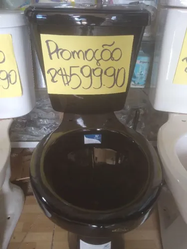 Vaso Sanitário Preto com Promoção