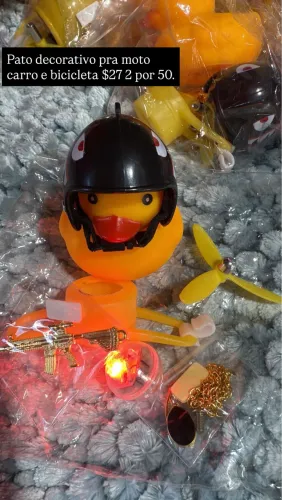 Patos decorativo pra moto, carro e bicicleta