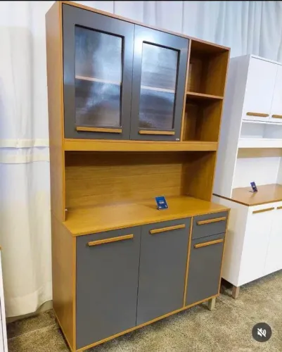 Armário de Cozinha 5 Portas Preto