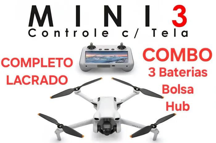 Drone DJI MINI 3 Com Tela Fly More