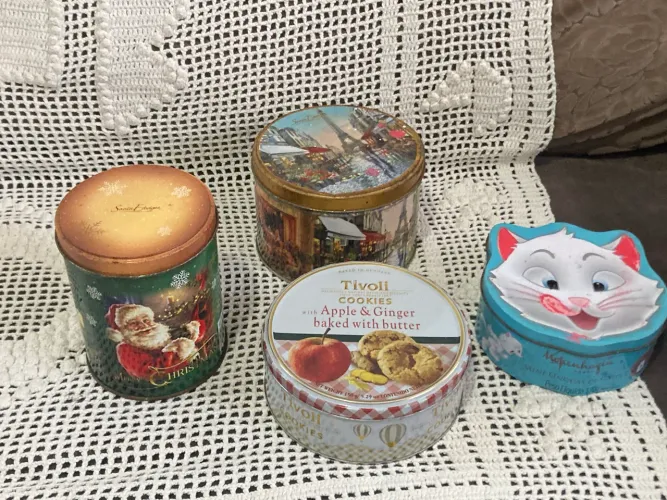 4 LATAS DECORATIVAS, ARTESANATO