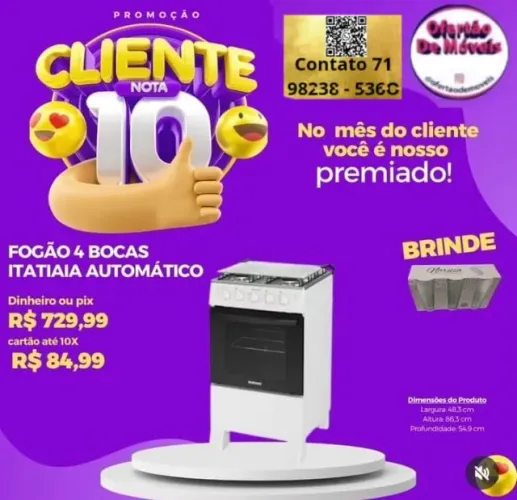 Fogão Itatiaia Automático/Entrega Grátis-Contato 71  9 82 38 mais 5360 