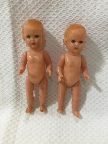 Boneca Mini Doll Italiana De Celulóide Anos 30 Olhos De Vidro (1 Unidade)