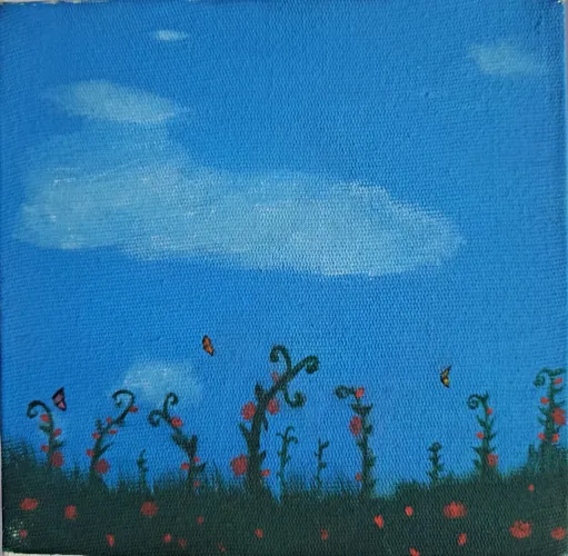 Quadro Pintura "In the Backyard"
