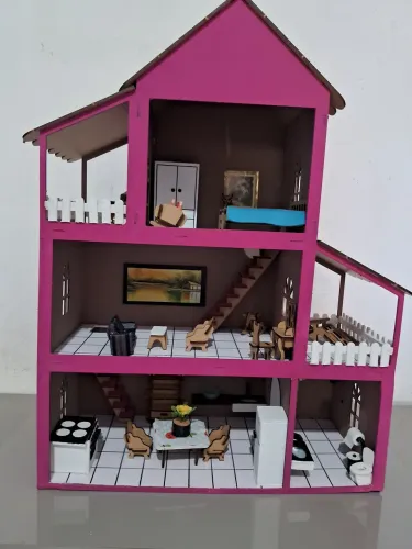 Casinha de boneca em mdf 