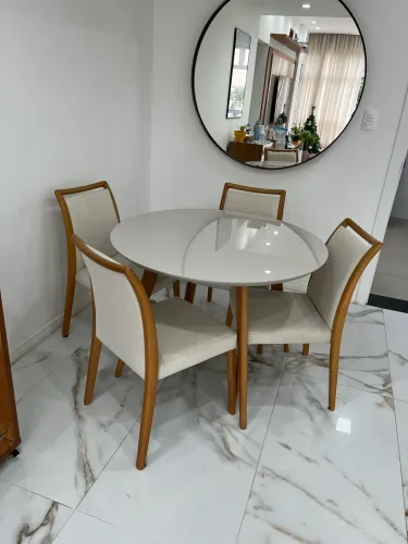 Mesa de Jantar Redonda - Off white