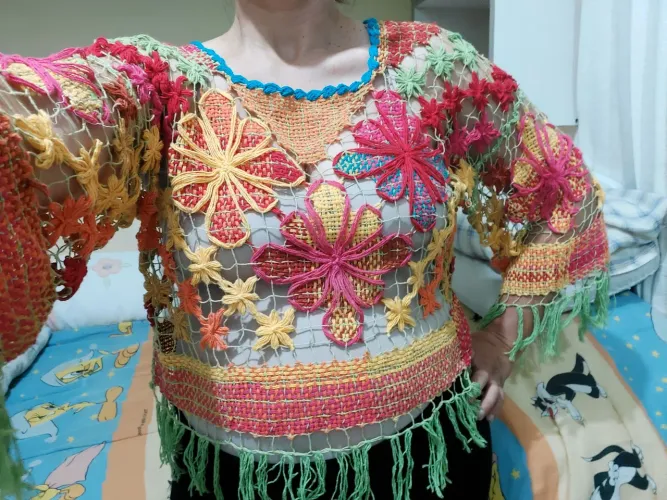 Blusa 44 Vintage crochet