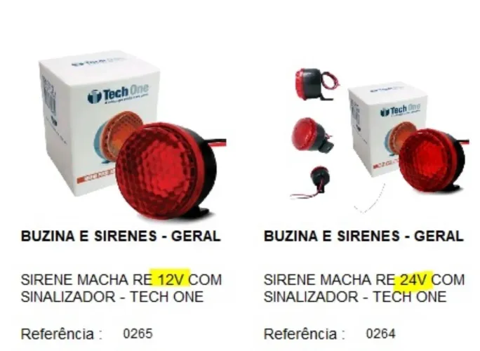 Sirene de Ré 12v ou 24v