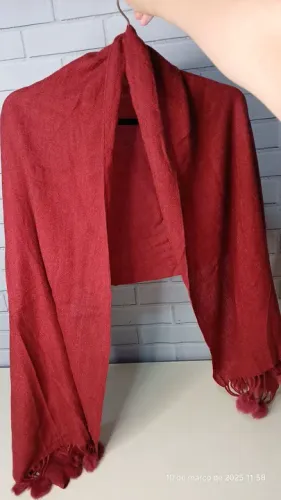 Cachecol Vermelho/ Bordô Comprido