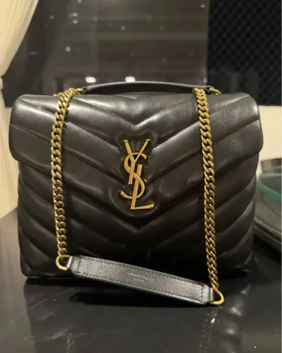 Bolsa YSL Loulou Preta Couro Original 