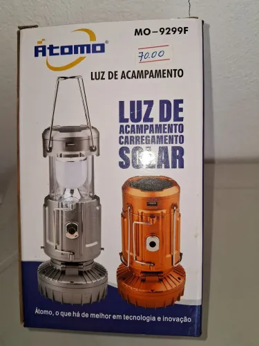 Luz de Acampamento Carregamento Solar