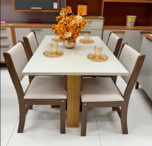 Mesa de Jantar Magic com 4 Cadeiras- Entrega Rápida